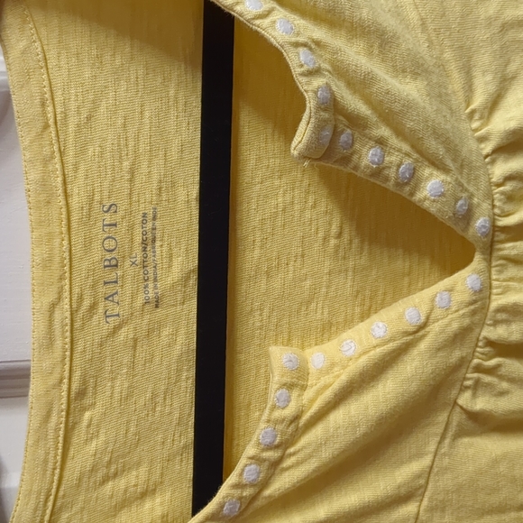 Talbots yellow shirt sleeve shirt - Picture 2 of 4